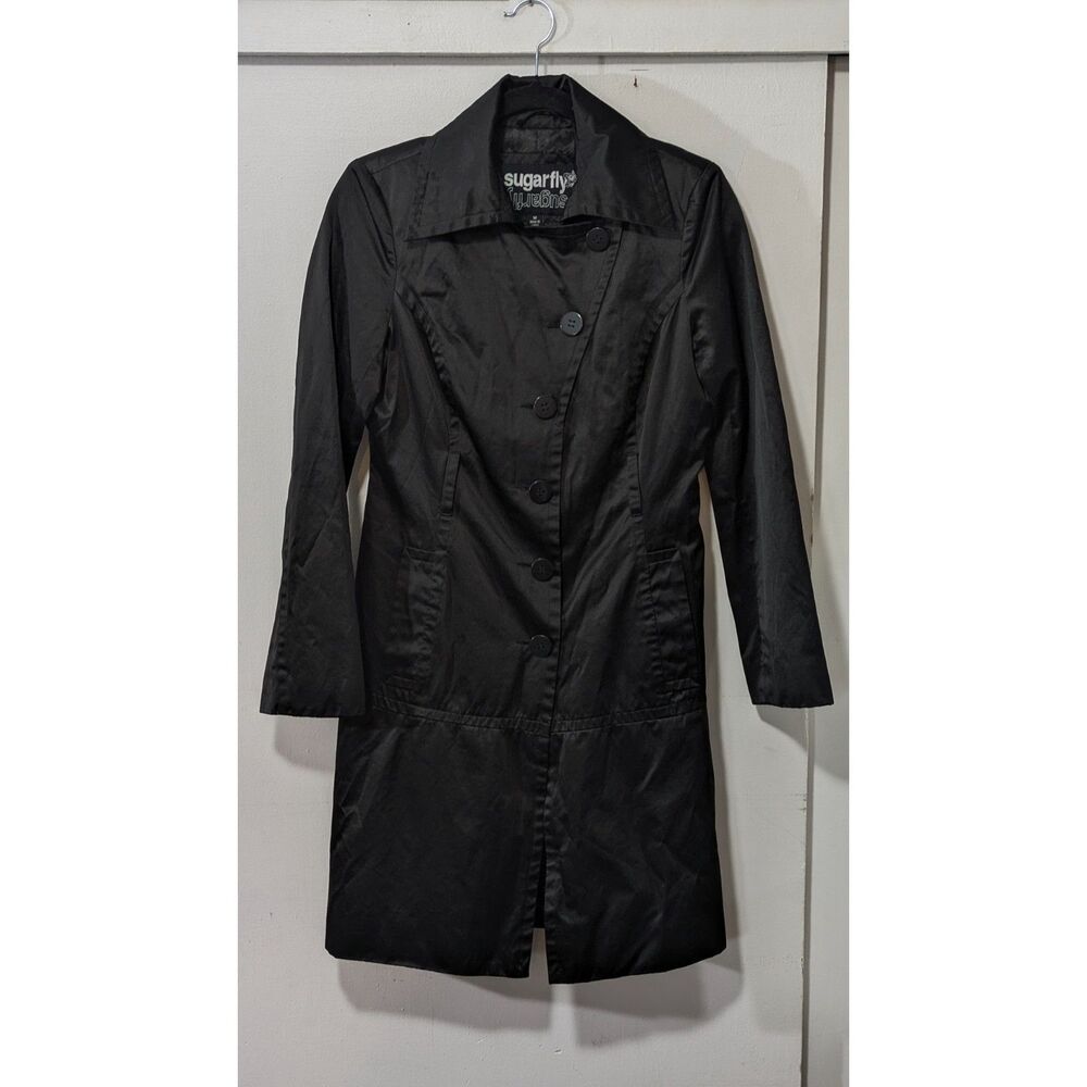 Sugarfly New York black trench coat sz. M